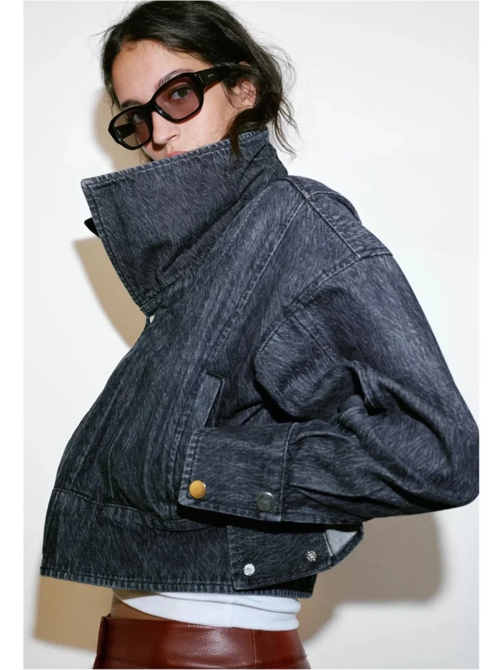 NWT Zara Z1975 Cropped Denim Jacket - Picture 6 of 15